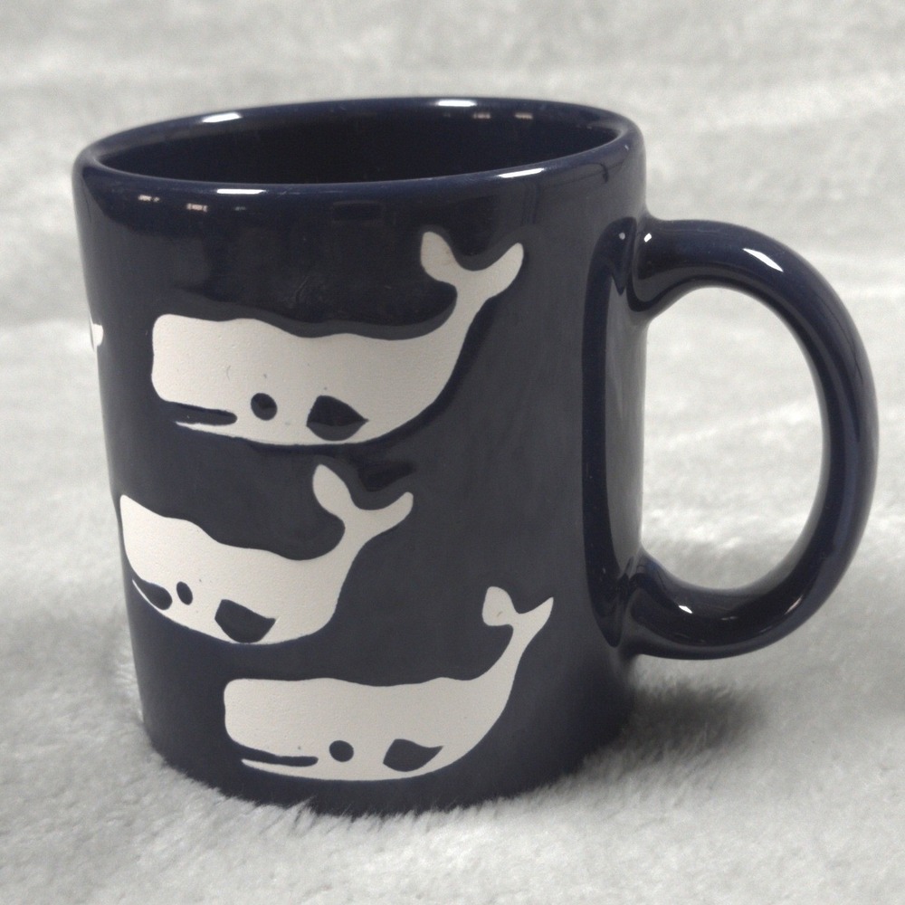 Vintage Waechtersbach Mug Whale Ceramic Coffee Nautical Coastal West Germany 80s
